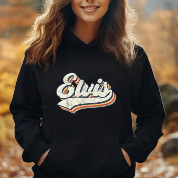 Elvis Name Personalized Vintage Retro Elvis Sport Name Unisex Hoodie