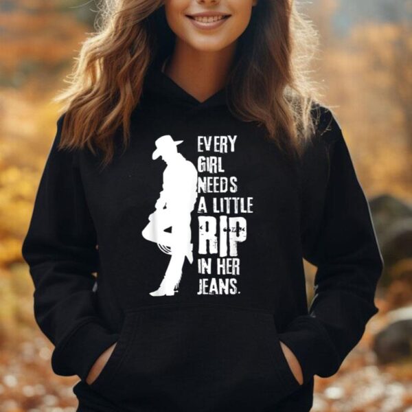 Every Girl Needs A Little Rip In Her Jeans Funny Unisex Hoodie