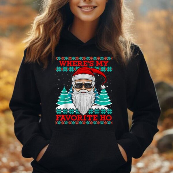 Evil Santa Quot Where's My Favorite Ho Quot Funny Ugly Chris Unisex Hoodie