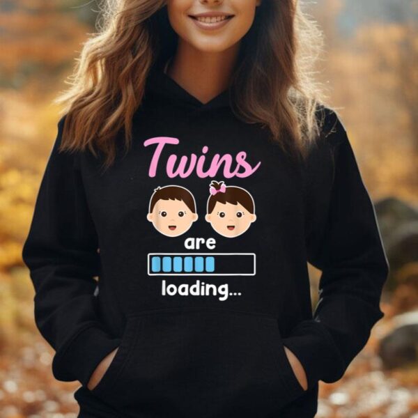 Expecting Twins pregnant with twins boy girl Unisex Hoodie