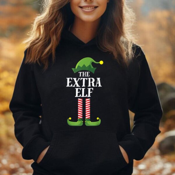 Extra Elf Matching Family Group Christmas Party Funny Elf Unisex Hoodie