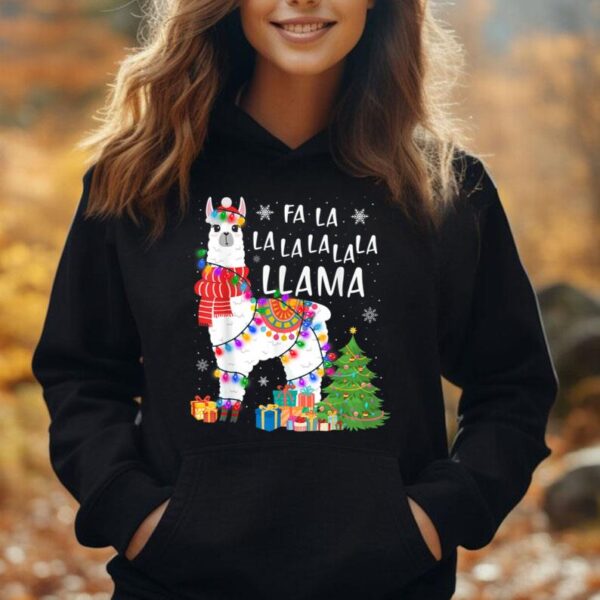 Fa La La Llama Shirt For Women Men Kids Cute Llama Christmas Unisex Hoodie