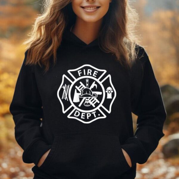 Fire Department Logo Uniform Fireman Symbol Firefighter Gear Unisex Hoodie