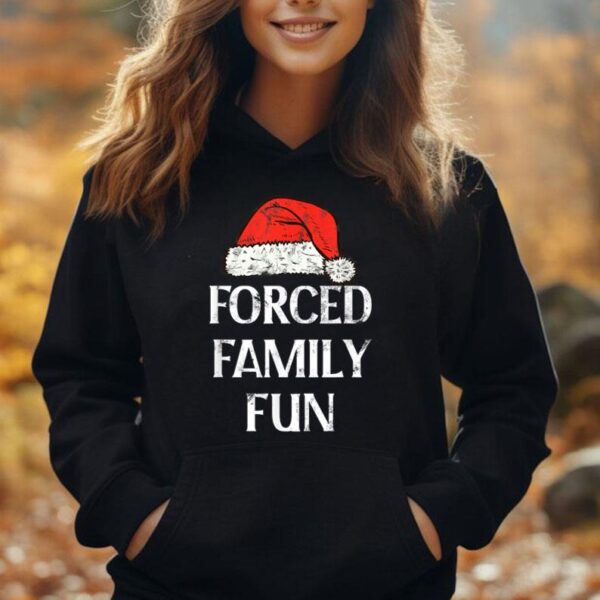 Forced Family Fun Sarcastic Christmas Family Matching Unisex Hoodie