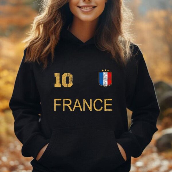 France Jersey Number ten Soccer French Flag Futebol fans Unisex Hoodie