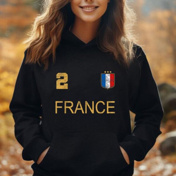 France Jersey Number two Soccer French Flag Futebol fans Unisex Hoodie