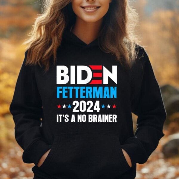 Funny Biden Fetterman 2024 It's a No Brainer Political Unisex Hoodie