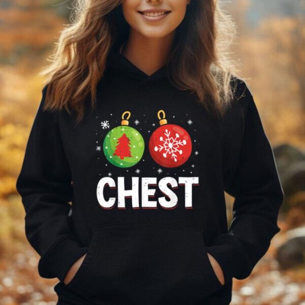 Funny Chest Nuts Matching Chestnuts Christmas Couples Chest Unisex Hoodie