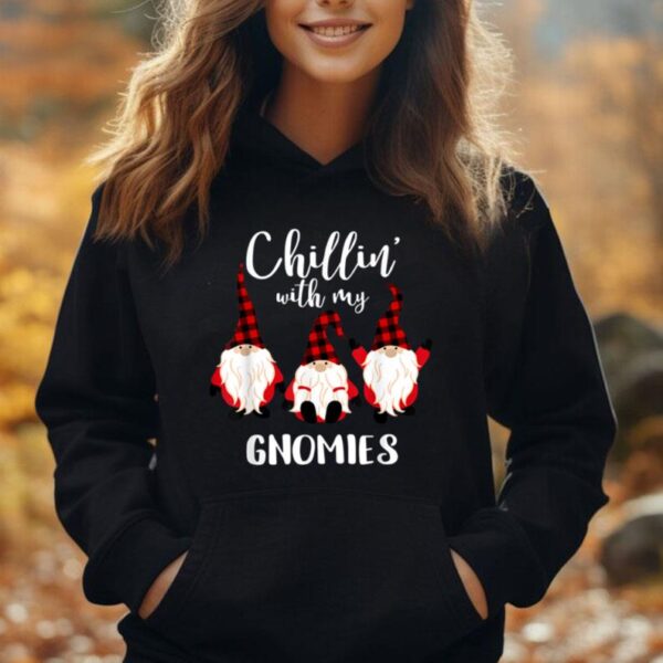 Funny Chilling With My Gnomies Merry Christmas Women Kids Unisex Hoodie