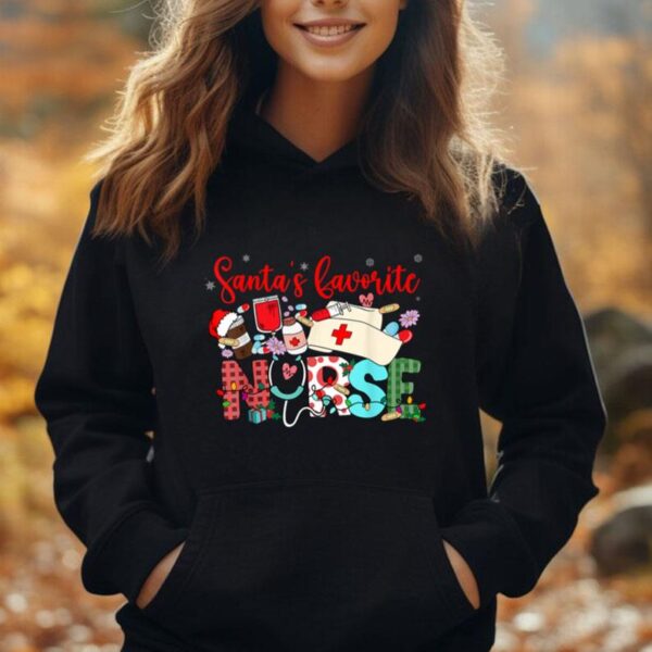 Funny Christmas Cute Favorite Nurse Stethoscope Leopard Unisex Hoodie