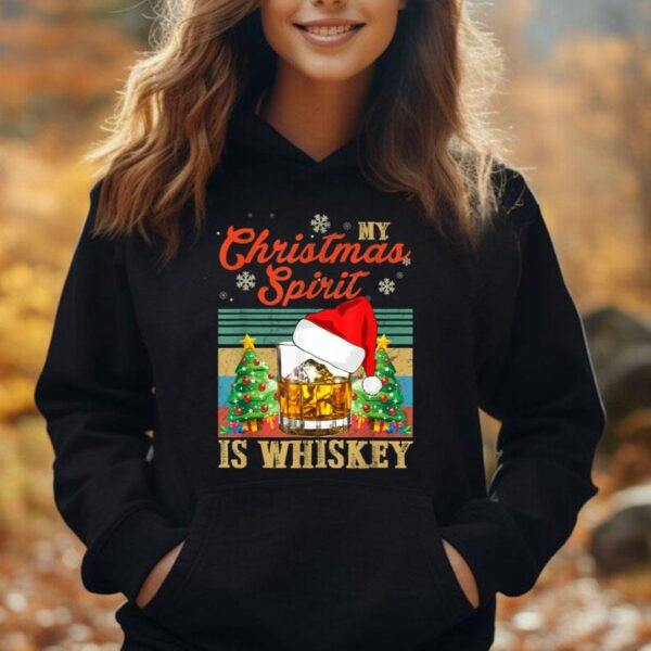 Funny Christmas Drinking Whiskey Liquor Drinker Saying Unisex Hoodie