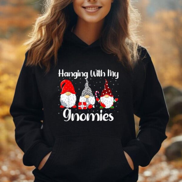 Funny Christmas Gnome Hanging With My Gnomies Family Pajamas Unisex Hoodie