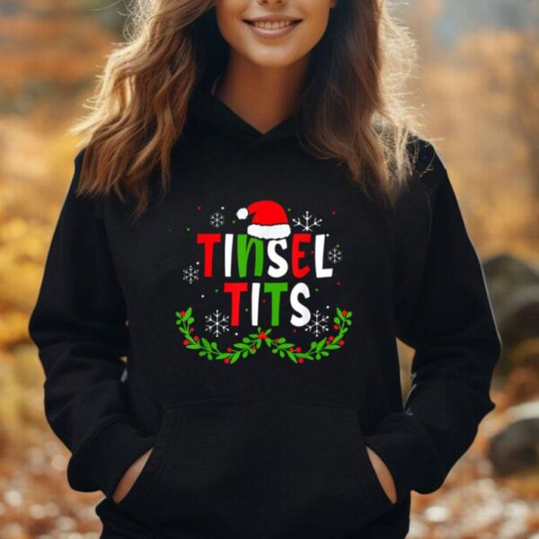 Funny Christmas Matching Couples Jingle Balls Tinsel Tits Unisex Hoodie