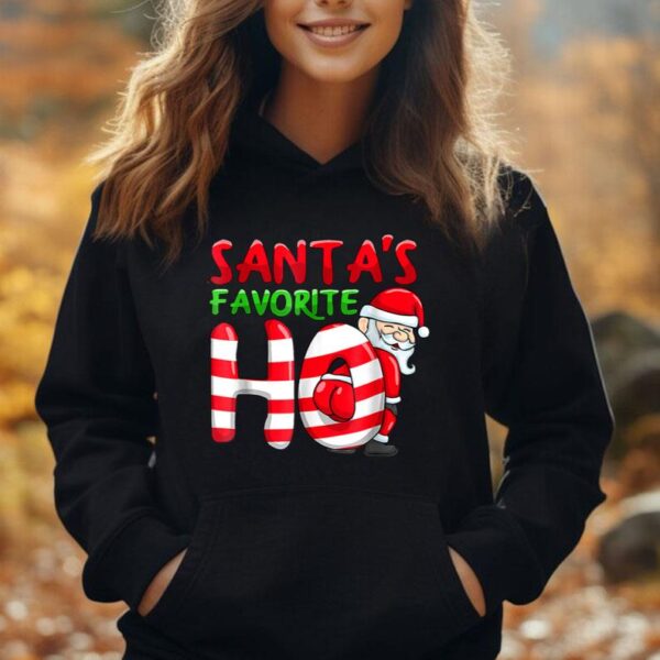 Funny Christmas Santas Favorite Ho Santa Favourite Ho Xmas Unisex Hoodie