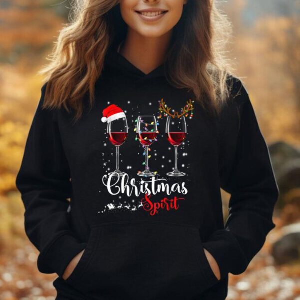 Funny Christmas Spirits Glasses Of Wine Xmas Holidays Party Unisex Hoodie