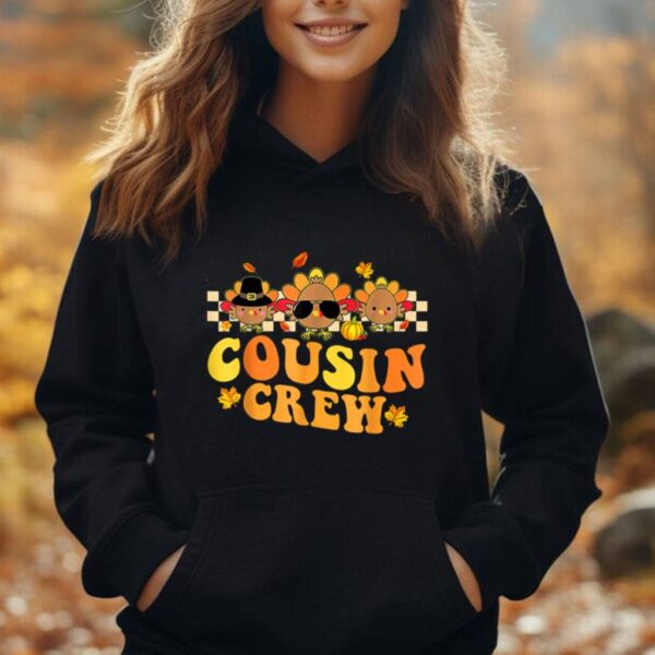 Funny Cousin Crew Turkey Thanksgiving Toddler Boy Outfit Unisex Hoodie