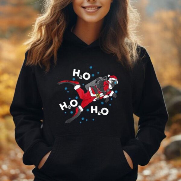 Funny Diving H2O H2O H2O Pun Scuba Christmas Pajama Xmas Unisex Hoodie