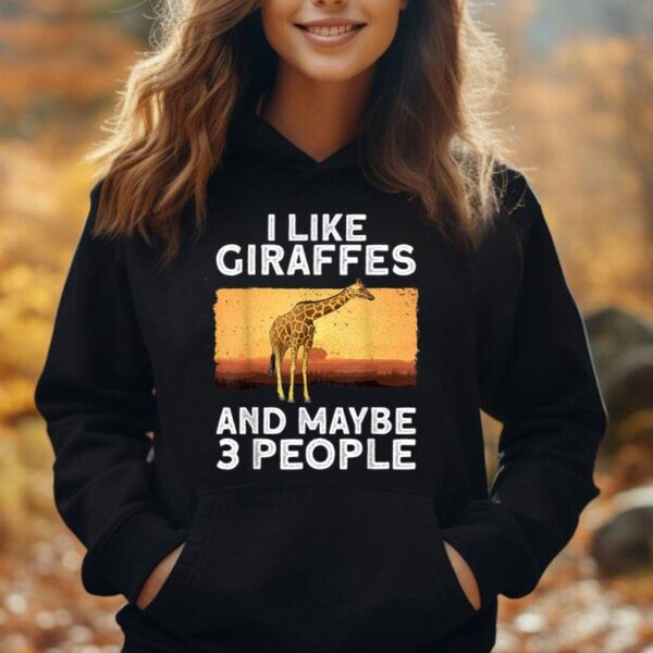 Funny Giraffe Design For Men Women Giraffe Zoo Animal Lovers Unisex Hoodie