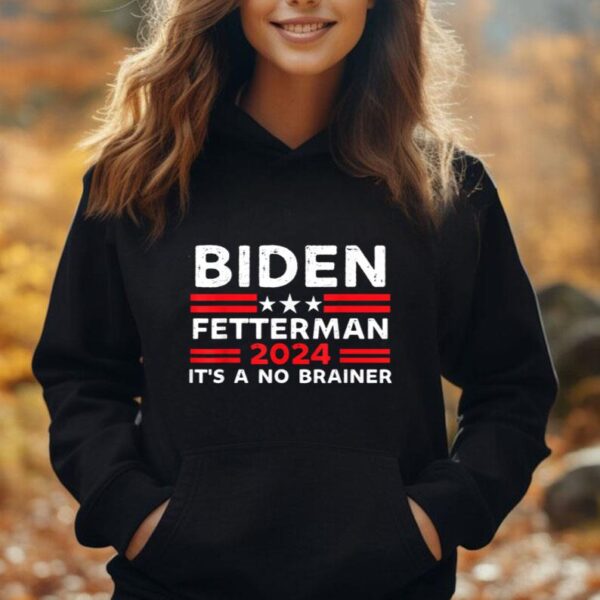 Funny Joe Biden Fetterman 2024 It's a No Brainer Unisex Hoodie