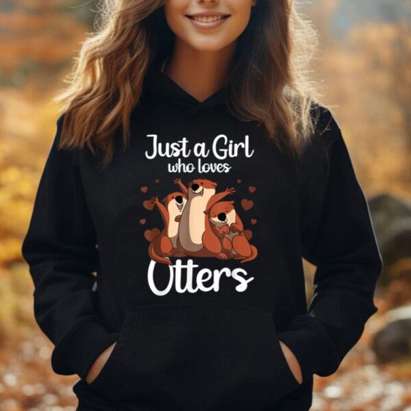 Funny Otter Design For Girls Women Sea Otter Animal Lovers Unisex Hoodie