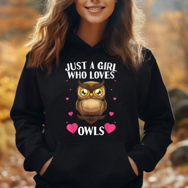 Funny Owl Design For Women Girls Nocturnal Bird Owl Lovers Unisex Hoodie