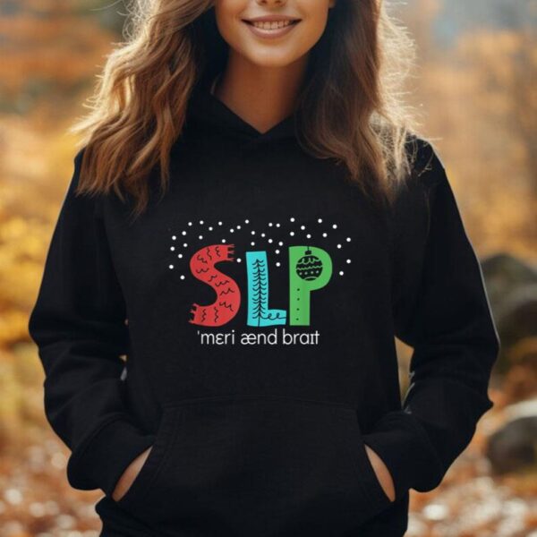 Funny Phonetic Transcription Christmas SLP Speech Therapist Unisex Hoodie