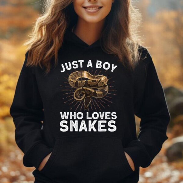 Funny Snake Art For Boys Kids Men Reptile Animal Snake Lover Unisex Hoodie