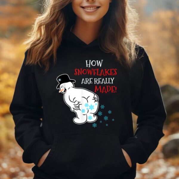 Funny Snowman How Snowflake Are Really Made Christmas Cutome Unisex Hoodie