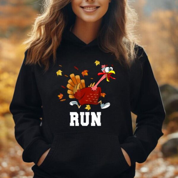 Funny Turkey Run Costume Thanksgiving Running Turkey Trot Unisex Hoodie