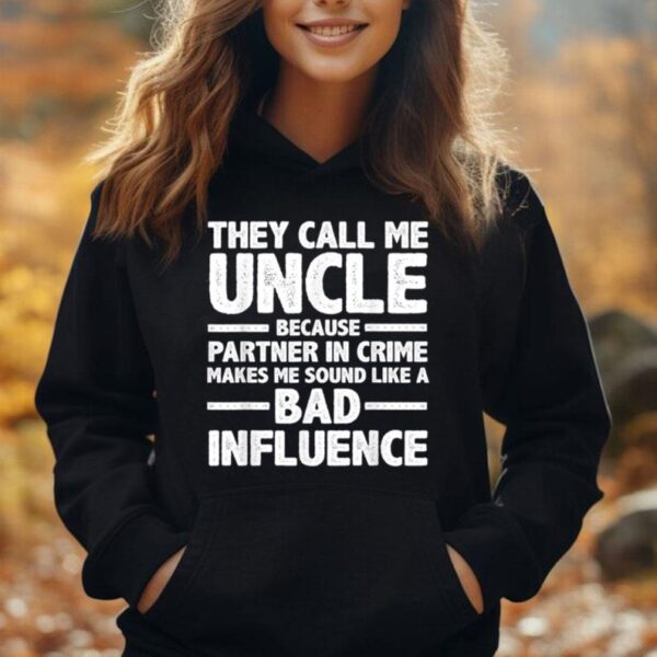 Funny Uncle Design For Uncle Men Uncle Partner In Crime Unisex Hoodie