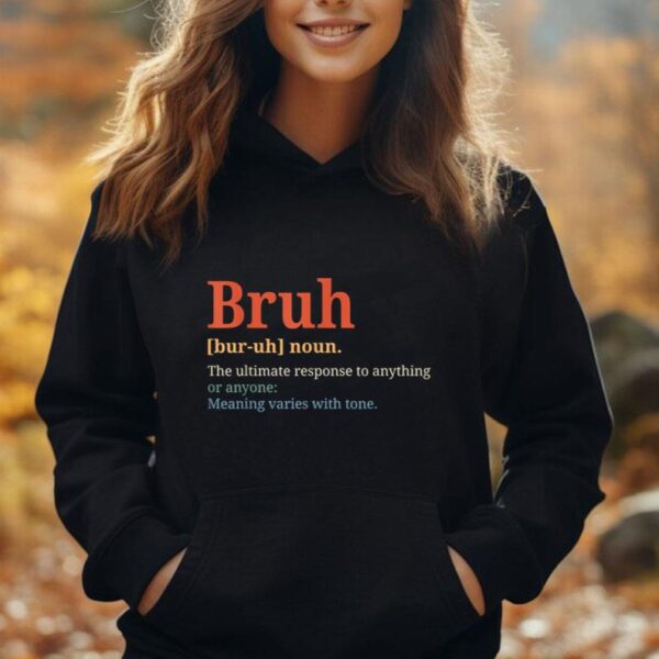 Funny Vintage Bruh Definition Brother Unisex Hoodie