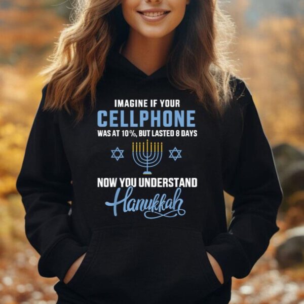 Funny cellphone 8 days understand jewish Hanukkah Chanukah Unisex Hoodie