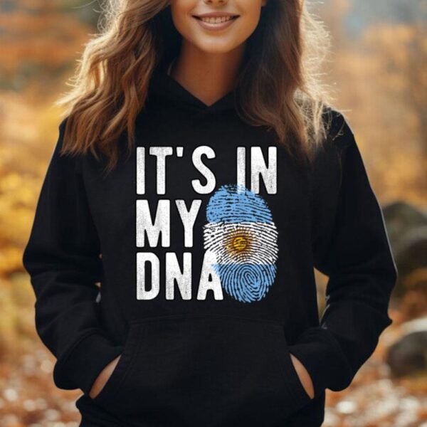 Funny it's in my DNA Argentina flag Fingerprint Unisex Hoodie