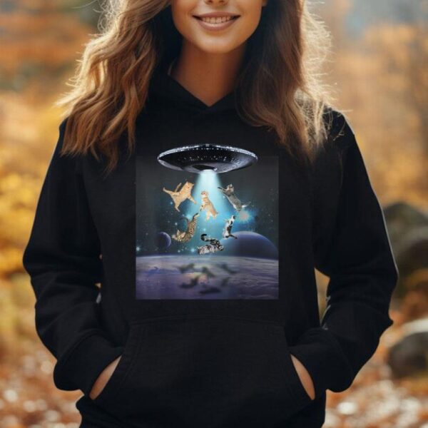 Galaxy Cat Shirt Awesome Cat Lovers Cat Graphic Space Cat Unisex Hoodie