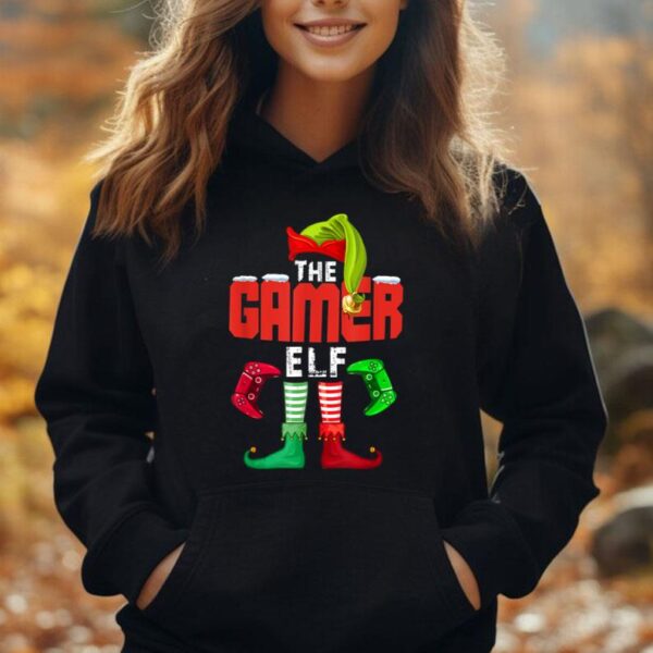 Gamer ELF Family Matching Christmas Funny Gaming Pajama PJ Unisex Hoodie