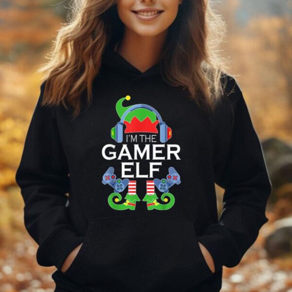 Gamer Elf Matching Family Christmas Funny I'm The Gaming Elf Unisex Hoodie