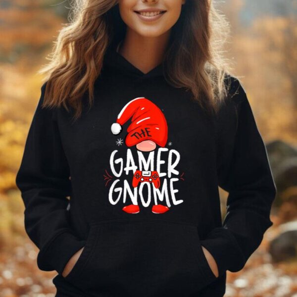 Gamer Gnome Funny Gaming Christmas Gnomies Family Matching Unisex Hoodie