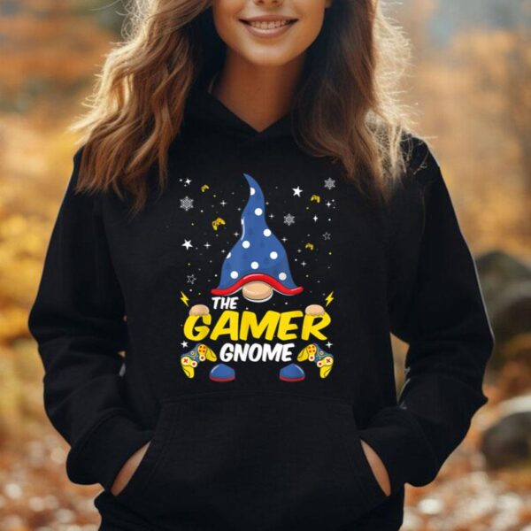 Gamer Gnome Winter Xmas Funny Family Christmas Matching Kids Unisex Hoodie