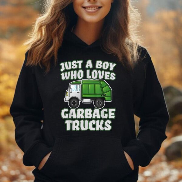 Garbage Truck Just A Boy Who Loves Garbage Trucks Unisex Hoodie