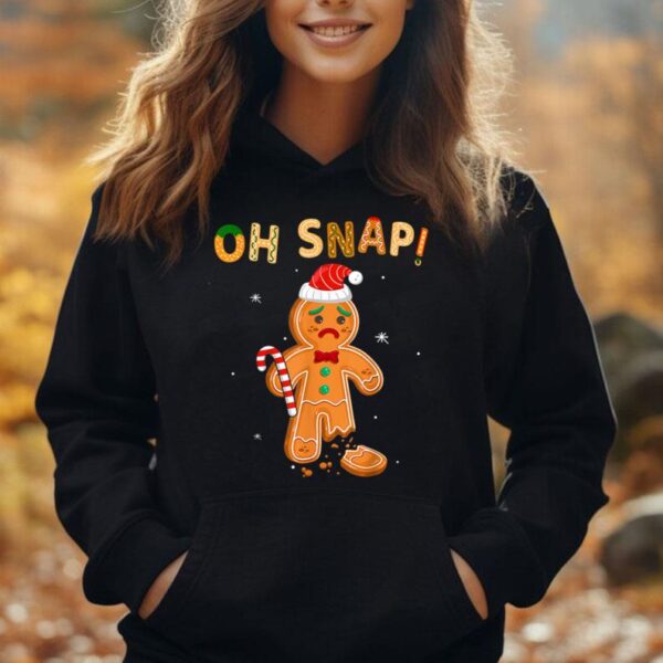 Gingerbread Man Oh Snap Funny Christmas Cookie Baking Crew Unisex Hoodie