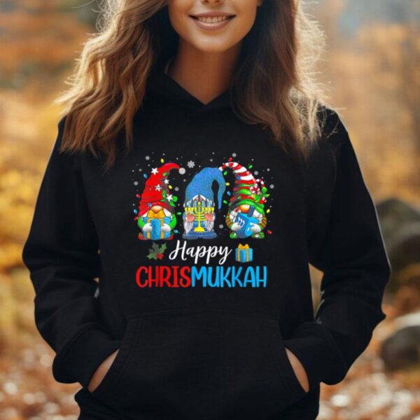 Gnomes Happy Chrismukkah Hanukkah Merry Christmas Pajamas Unisex Hoodie