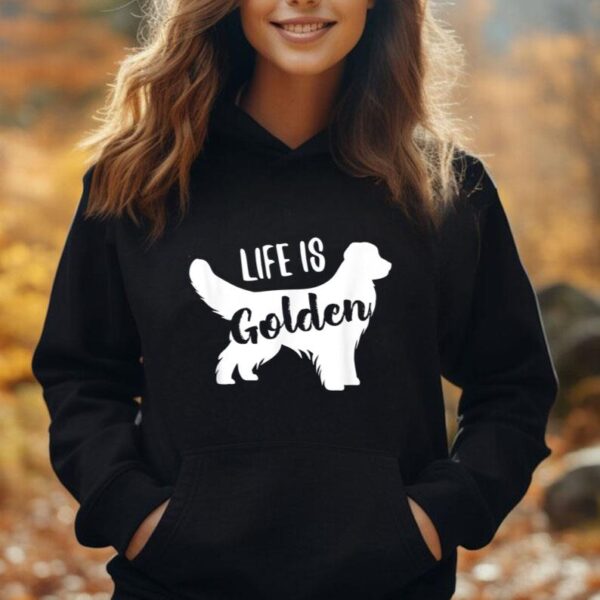 Golden Retriever Hund Life is golden retro vintage Unisex Hoodie