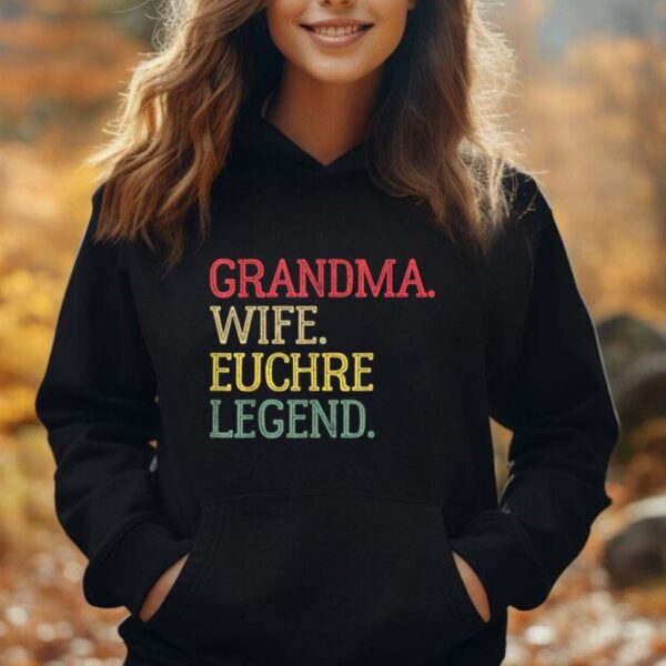 Grandma Wife Euchre Legend Vintage Euchre Card Game Unisex Hoodie