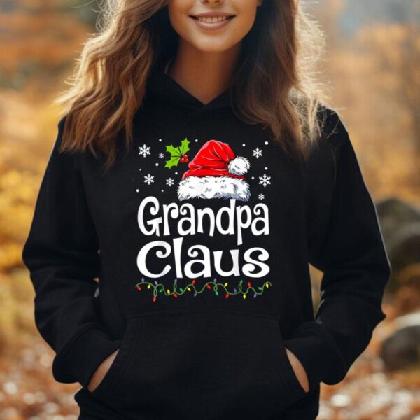 Grandpa Claus Shirt Christmas Lights Pajama Family Matching Unisex Hoodie