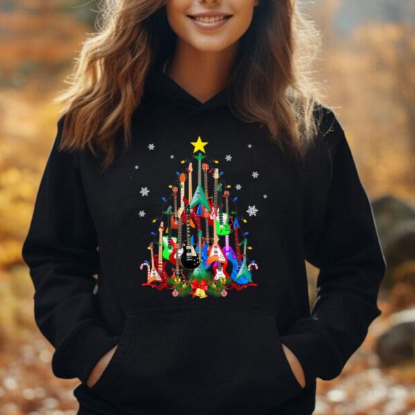 Guitar Christmas Tree Funny Guitarist Christmas Lover Unisex Hoodie