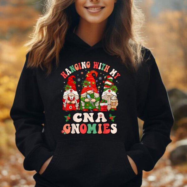 Hanging With My CNA Gnomies Christmas RN Nursing Assistant Unisex Hoodie