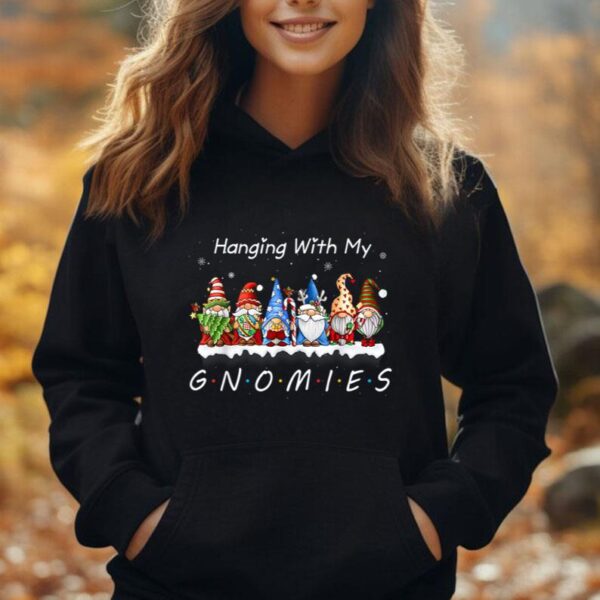 Hanging With My Gnomies Funny Gnome Christmas Pamajas Family Unisex Hoodie