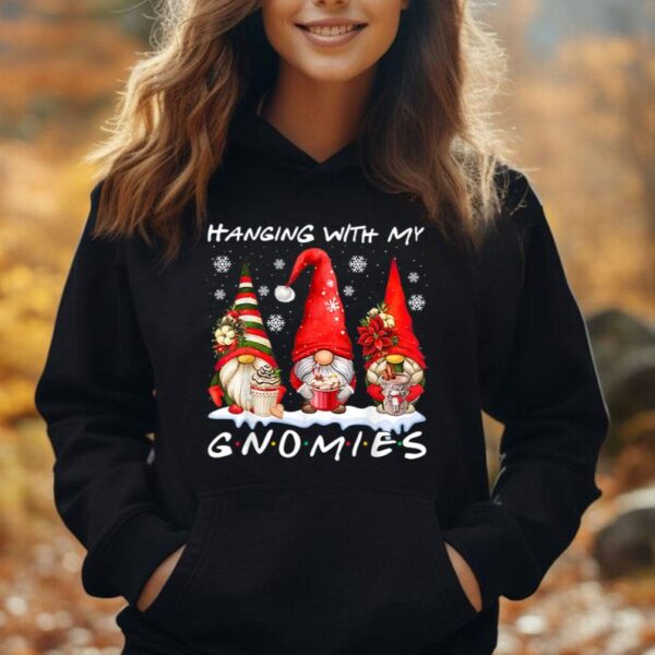 Hanging With My Gnomies Funny Gnome Friend Christmas Pajamas Unisex Hoodie