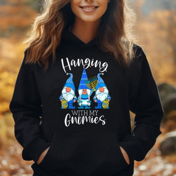 Hanging With My Gnomies Hanukkah Jewish Gnomes Chanukah Unisex Hoodie