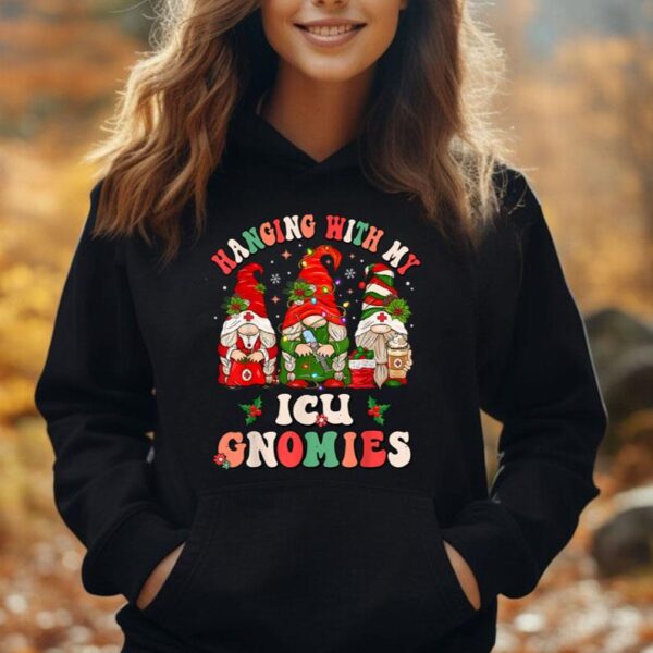 Hanging With My ICU Gnomies Christmas Critical Care Nurse Unisex Hoodie